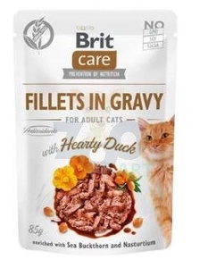 BRIT CARE Cat  Pouches Fillets in Gravy with Hearty Duck 85g