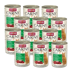 ANIMONDA Cat Carny Adult smak: wołowina, indyk i królik 12 x 400g