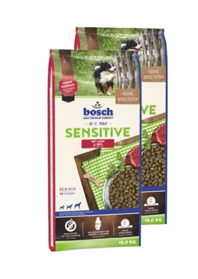  Bosch Sensitive Lamb & Rice, jagnięcina i ryż (nowa receptura) 2x15kg 