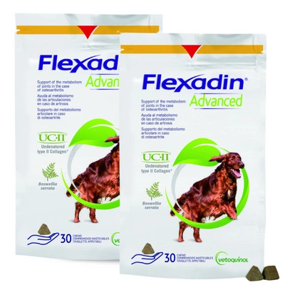 VETOQUINOL Flexadin Advanced Dietetyczna Karma Uzupełniająca Dla Psów  2x90g (60 kąsków)