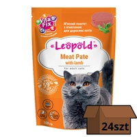 Leopold Pasztet mięsny z jagnięciną dla kotów 24x100g 