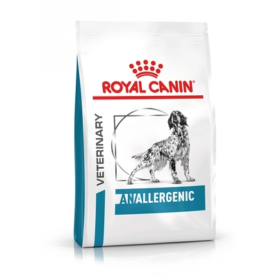 ROYAL CANIN Dog anallergenic 7,8kg sucha karma dla dorosłych psów z alergią pokarmową z objawami dermatologicznymi i/lub żołądkowo-jelitowymi/Opakowanie uszkodzone (2661) !!!