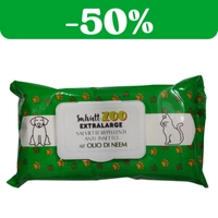 SalviettZOO XL - chusteczki pielęgnacyjne dla psa i kota 40szt (z olejem neem)