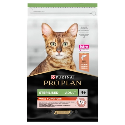 PRO PLAN Sterilised Vital Functions Karma dla kotów bogata w łososia 10kg/Opakowanie uszkodzone (3404) !!! 