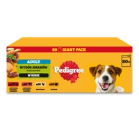 PEDIGREE® Adult Karma mokra dla dorosłych psów, Wybór Smaków w Sosie, 80 x 100 g