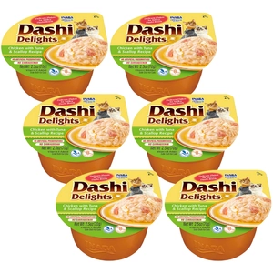 Inaba DASHI uzupełniająca karma dla kota- bulion o smaku kurczaka i tuńczyka 6x70 g