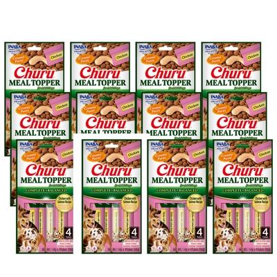 INABA  Dog Meal Topper Chicken With Salmon  Recipe 12x(4x14g)