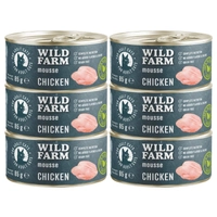 WILD FARM Mousse Chicken 6x85g - bezzbożowy mus dla kota