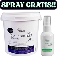 OVER Zoo Gland Support granules - na gruczoły około odbytowe - 600g + Herbal Spray 50ml GRATIS