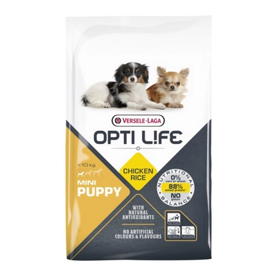 VERSELE-LAGA Opti Life Puppy Mini 7,5kg - z kurczakiem - dla szczeniąt małych ras / data ważności 12/03/2025