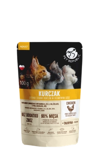 PetRepublic drobno siekane kawałki w delikatnym sosie kurczak 100g dla kota