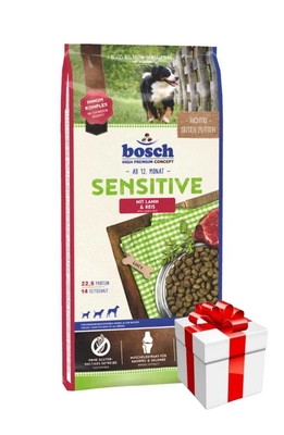  Bosch Sensitive Lamb & Rice, jagnięcina i ryż (nowa receptura) 15kg + Niespodzianka dla psa GRATIS