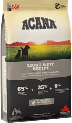  ACANA  Light & Fit Dog 11,4kg /Opakowanie uszkodzone (2485) !!!