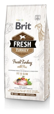 Brit Fresh Turkey & Pea Adult Fit & Slim 12kg opakowanie uszkodzone (3646)