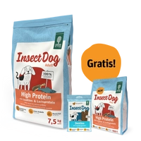 GREEN PETFOOD InsectDog High Protein 7,5kg  + 900g & Denties 180g GRATIS!!