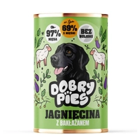 Dobry Pies Jagnięcina z bakłażanem 400g