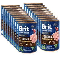 Brit Premium by Nature Chicken With Chicken Hearts 18x400g