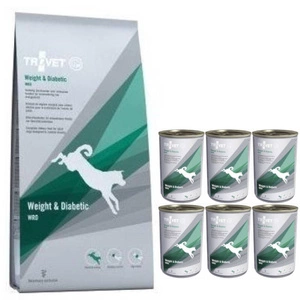 TROVET WRD Weight & Diabetic (dla psa) 12,5kg + WRD Weight & Diabetic 6x400g