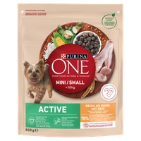 PURINA ONE Mini Active Kurczak, ryż - sucha karma dla psa - 3x800g