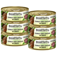 Basttet'o Original Indyk i kurczak w sosie 6x85g (puszka) - dla psa [data ważności 10-07-2025]