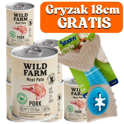 WILD FARM Pate Pork 6x400g bezglutenowa karma dla psa