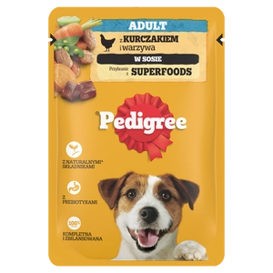 PEDIGREE Adult saszetka 100g - mokra karma dla psów z kurczakiem i warzywami w sosie