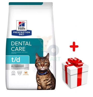 HILL'S PD Prescription Diet Feline t/d 1,5kg + niespodzianka dla kota GRATIS!