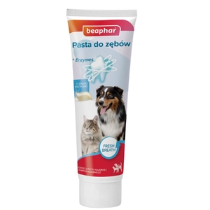 BEAPHAR-PASTA DO ZĘBÓW 100G - pasta do zębów o smaku wątróbki dla psów i kotów