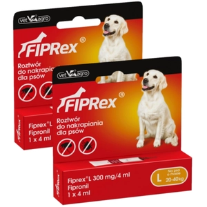 Fiprex L, 300 mg/4 ml, roztwór do nakrapiania dla psów (2szt)