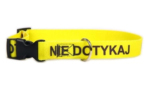 DogStuffs Obroża NIE DOTYKAJ z plastikową klamrą 15mm/24-40cm