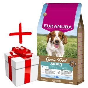 EUKANUBA Adult Small&Medium Grain Free 12kg + niespodzianka dla psa GRATIS! 