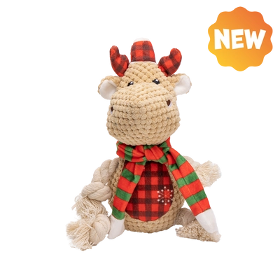 UNIQ PETS PLUSZOWA ZABAWKA DLA PSA SQUEAKIES rudolf z piszczałką 27x12x12cm