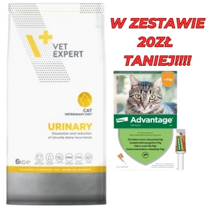 VETEXPERT Cat Urinary 6kg + Advantage - dla kotów (0,4mlx4) *roztwór* blister