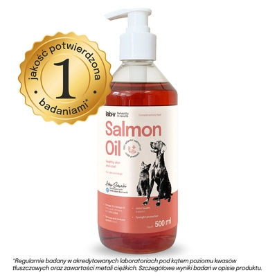 Lab-v Olej z łososia dla psów i kotów 500ml