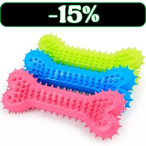 NUXIE Zabawka gumowa dla psa - gryzak kość 14cm