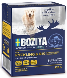 BOZITA Dog: Kurczak i ryż w galarecie 370g