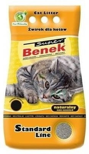 SUPER BENEK Żwirek Naturalny 25L 20kg / Opakowanie uszkodzone (1002,1419) !!!