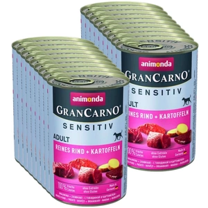 ANIMONDA GranCarno Sensitiv  Adult Dog smak: Wołowina, Ziemniaki 18x400g