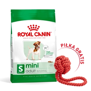 ROYAL CANIN Mini Adult 4kg karma sucha dla psów dorosłych, ras małych + Piłka dla psa GRATIS!
