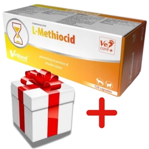 VETFOOD  L-Methiocid 120 kapsułek + NIESPODZIANKA DLA KOTA GRATIS!!