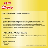 INABA Churu dla kota - mix z kurczakiem i wołowiną 20x14g