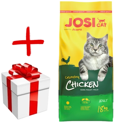 JOSERA JosiCat Crunchy Chicken 18kg + NIESPODZIANKA DLA KOTA GRATIS!