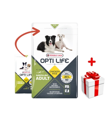 VERSELE-LAGA Opti Life Adult Medium 12,5kg + niespodzianka dla psa GRATIS!