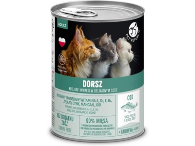 PetRepublic kawałki w sosie z dorszem 400g dla kota
