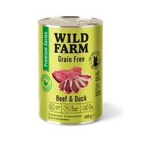 WILD FARM Premium Grain Free Beef and Duck 400g - bezzbożowa karma dla kota