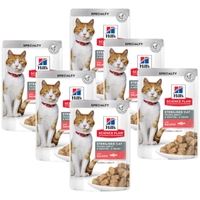 HILL'S SP FELINE  STERILISED CAT SALMON 6x85G 