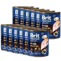 Brit Premium by Nature Fish with Fish Skin 12x800g