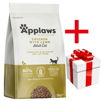 Applaws Adult Chicken with Extra Lamb Sucha Karma dla kota 7,5kg + niespodzianka dla kota GRATIS!