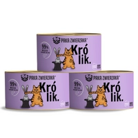 Paka Zwierzaka- karma mokra królik  3x200g