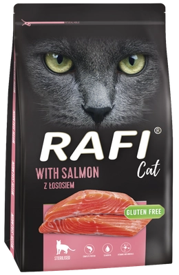 DOLINA NOTECI Rafi Cat karma sucha dla kotów sterylizowanych z łososiem 7kg opakowanie uszkodzone (2720,2740)